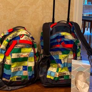 Lands end wheeled backpack and backpack. Super cute.